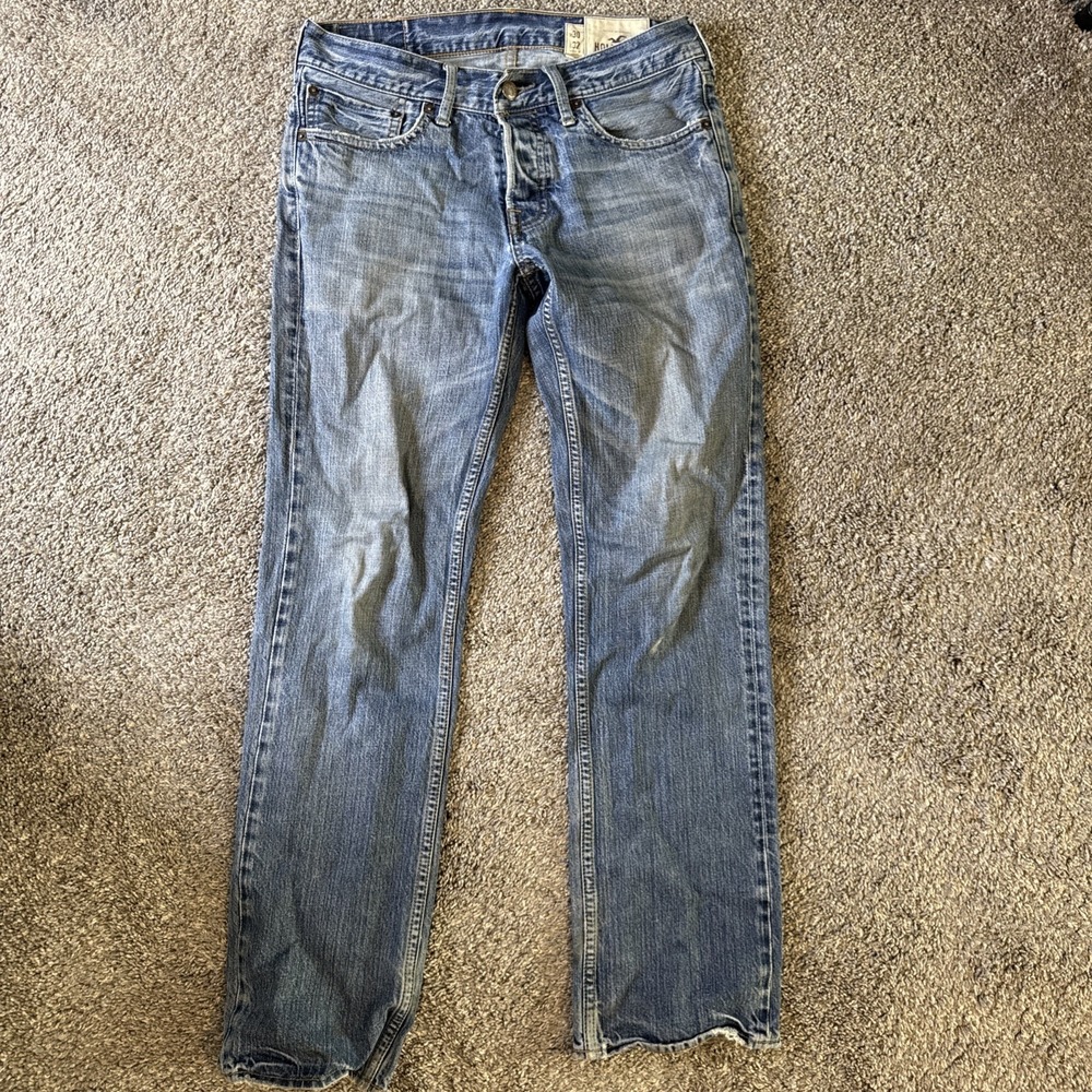 Hollister Men's Balboa Classic Straight Jeans Y2K Vintage Size 30x32